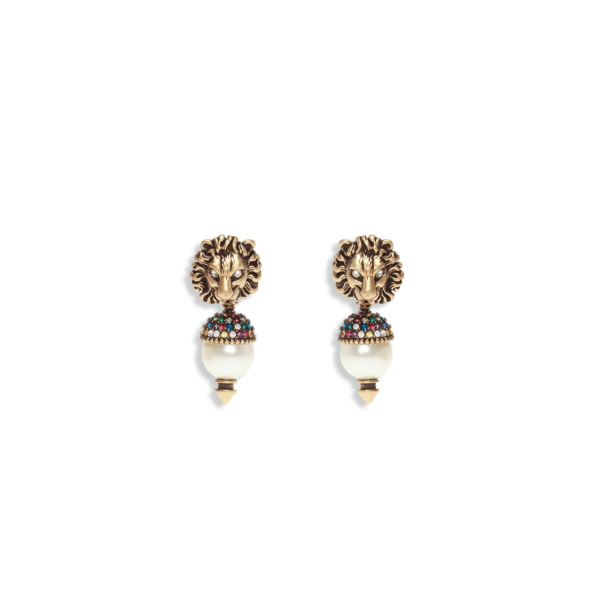GUCCI LION HEAD EARRINGS 580603